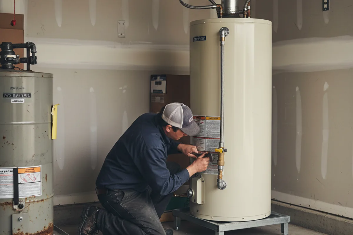 Water heater and shutoff valve replacement in Union Grove